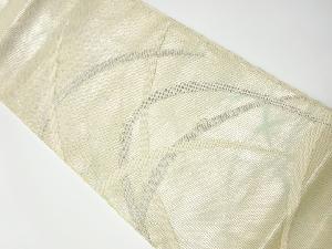 アンティーク　紗　芝草に虫模様織出し袋帯（材料）